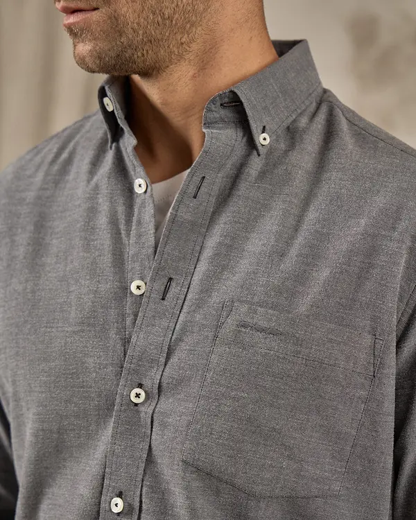 Chemise unie gris