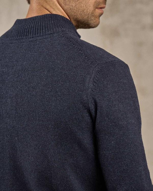 Cardigan à col camionneur bleu Cardigan à col camionneur bleu