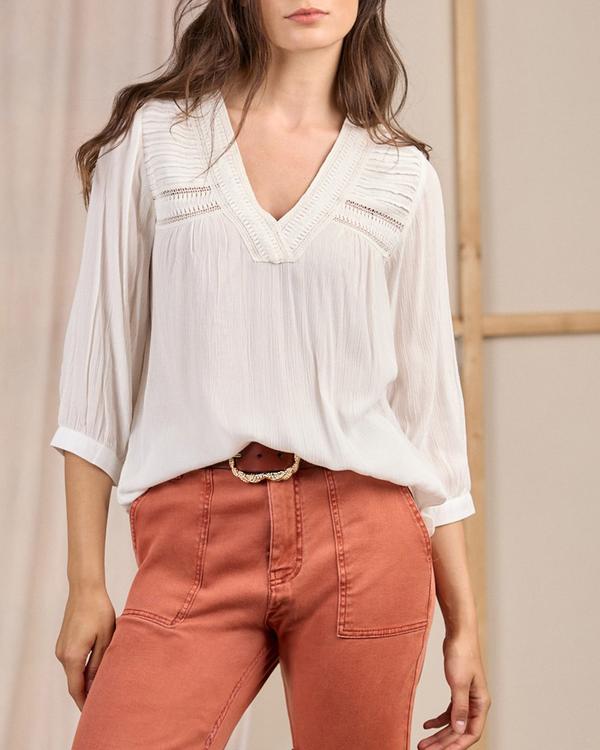 Blouse à détails blanc