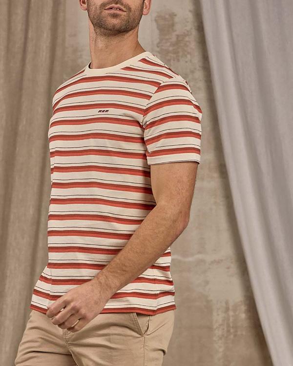 T-shirt rayé rouge