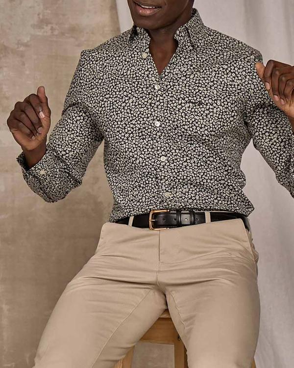 Chemise pétunias noir