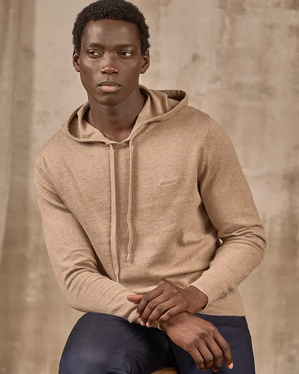 Pull à capuche Edmond beige Pull à capuche Edmond beige