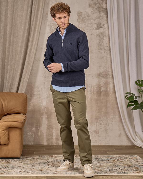 Pull col camionneur bleu Pull col camionneur bleu