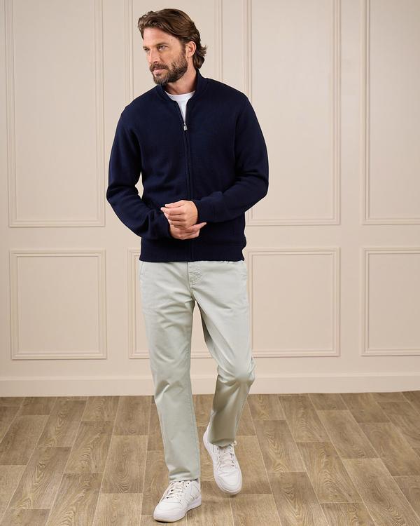 Cardigan zippé Gustave bleu