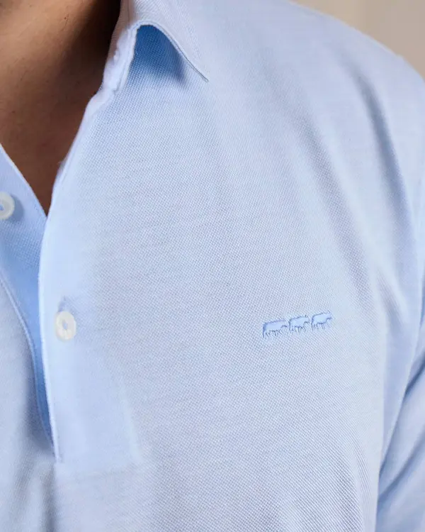 Polo mercerisé Gatsby bleu