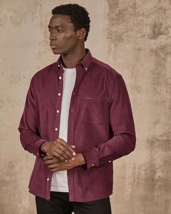 Chemise velours côtelé rouge Chemise velours côtelé rouge