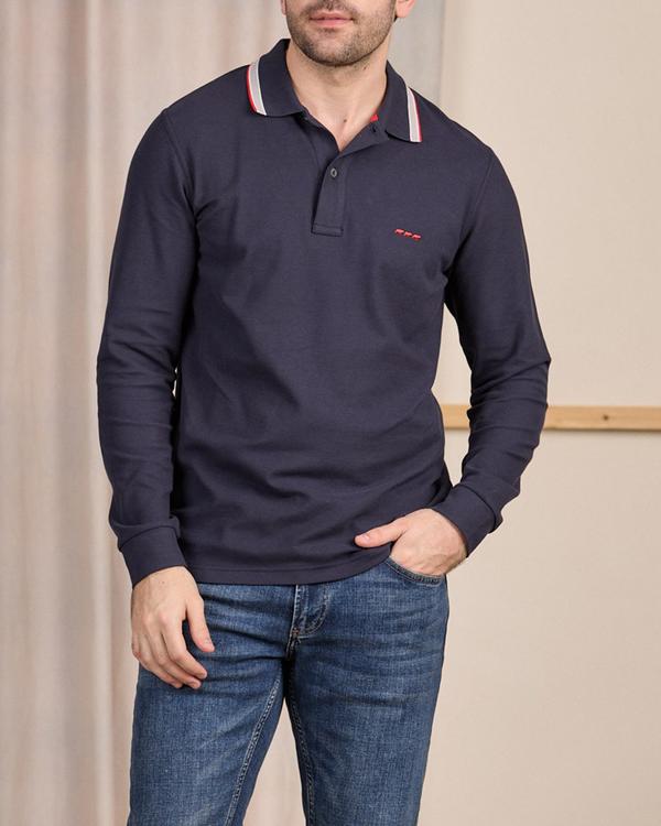 Polo détail col bleu