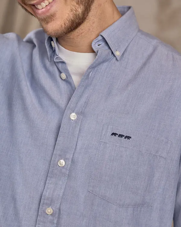 Chemise unie bleu Chemise unie bleu