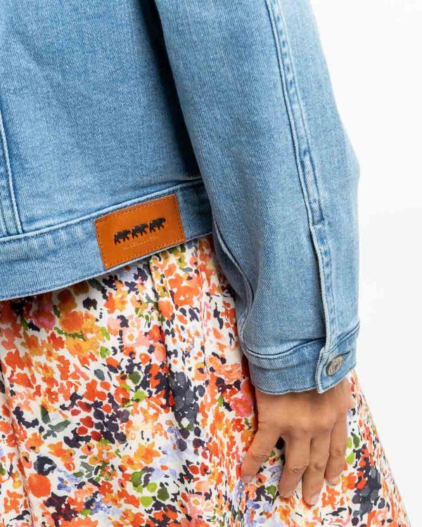 Veste courte en jean Standard 100 by OEKO-TEX® bleu