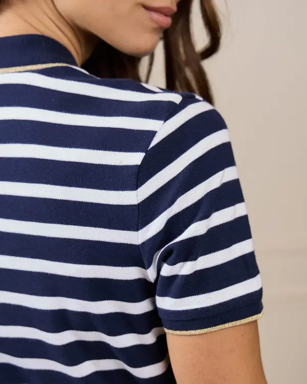 Polo marinière bleu
