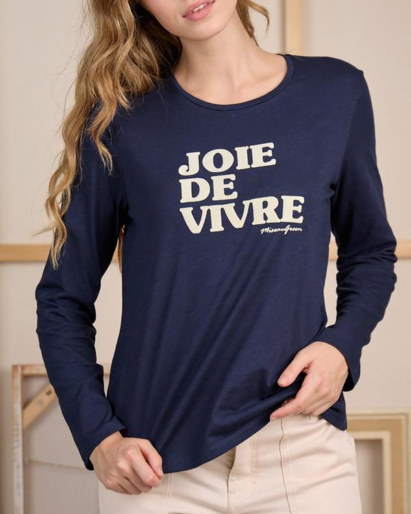 T-shirt message bleu