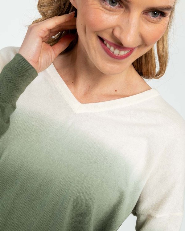 Pull manches longues dégradé tye and die en coton vert Pull manches longues dégradé tye and die en coton vert