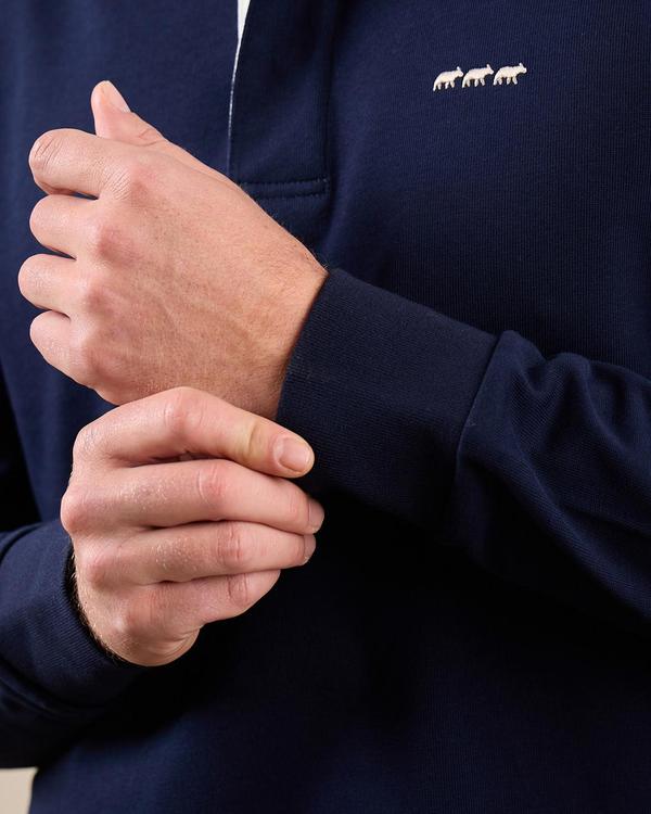 Pull col jean Gaston bleu