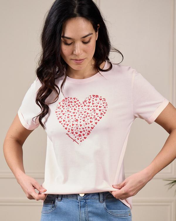 T-shirt cœur Grayce rose