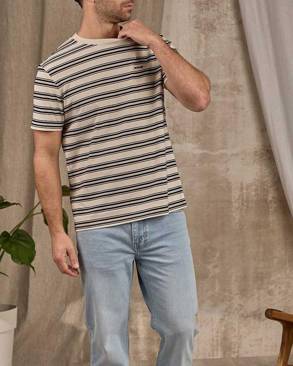 T-shirt à rayures bleu