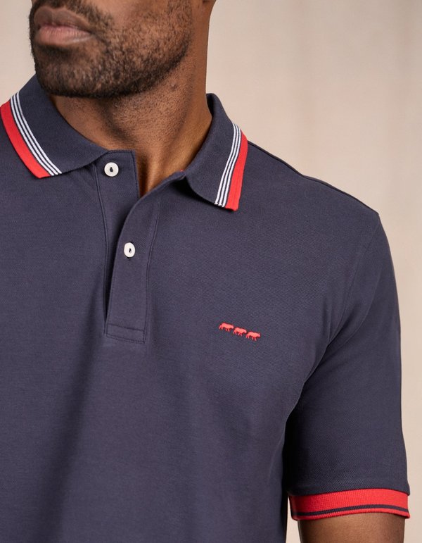 Polo à contraste bleu Polo à contraste bleu