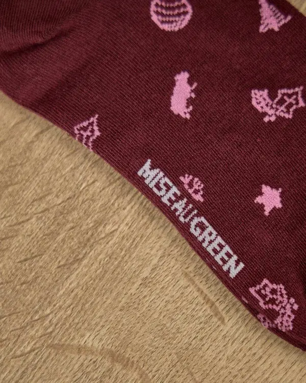 Chaussettes Edford rouge