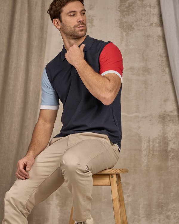 Polo manches courtes bleu Polo manches courtes bleu