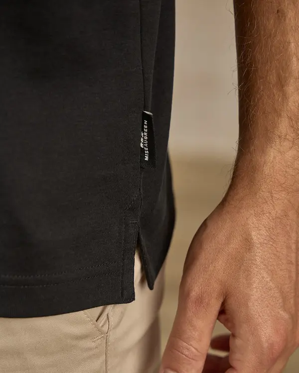 Polo col zippé noir