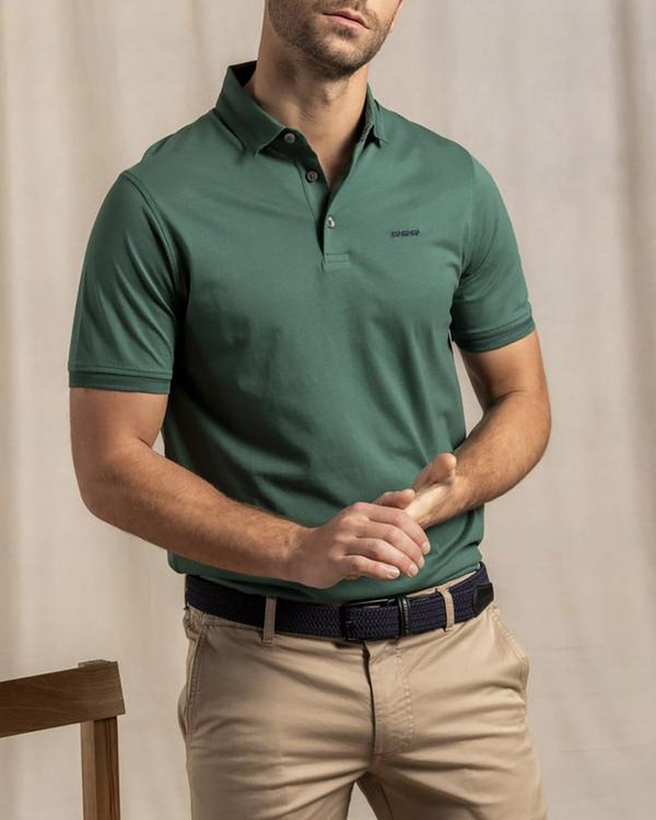 Polo uni mercerisé broderie trois vaches 100% coton Polo uni mercerisé broderie trois vaches 100% coton