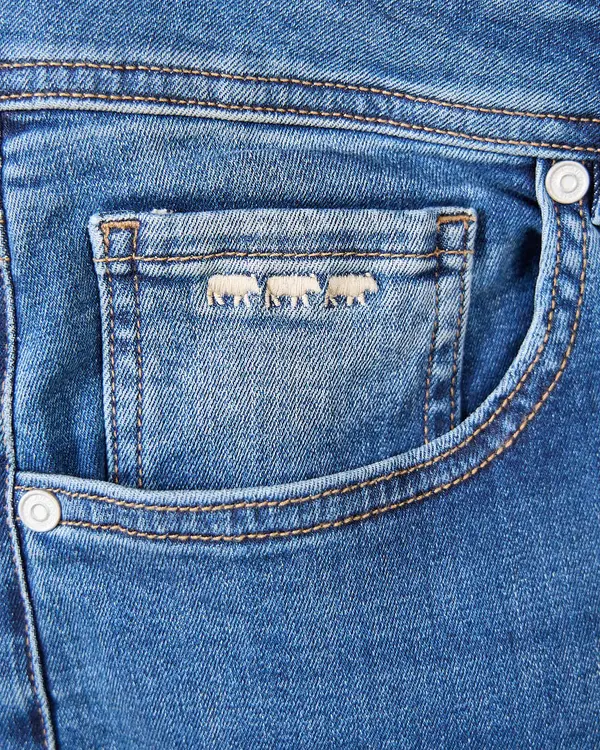 Jean Gaspar stretch bleu