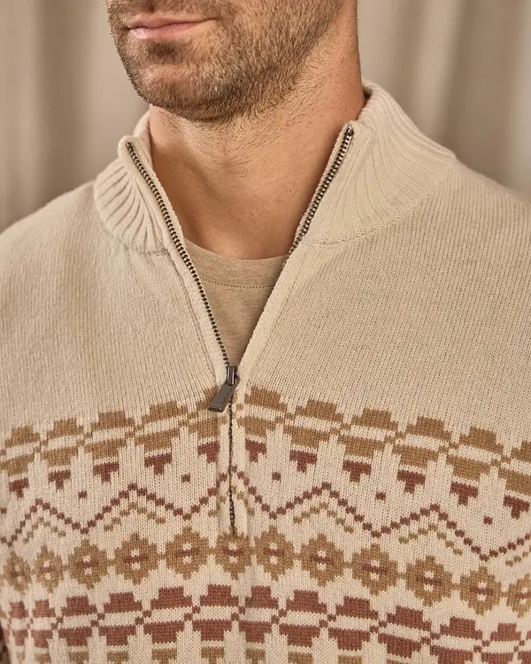 Pull camionneur beige