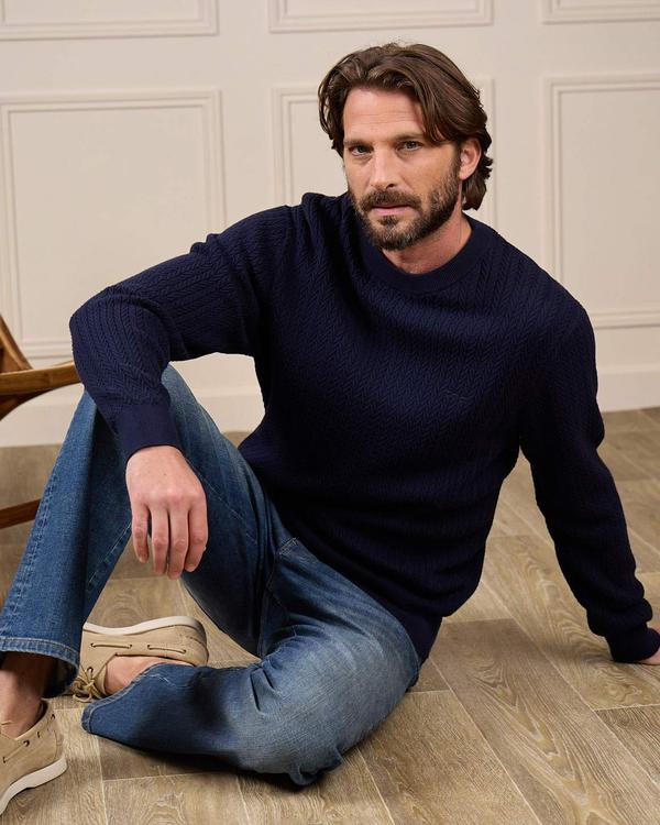 Pull chevrons Galvin bleu