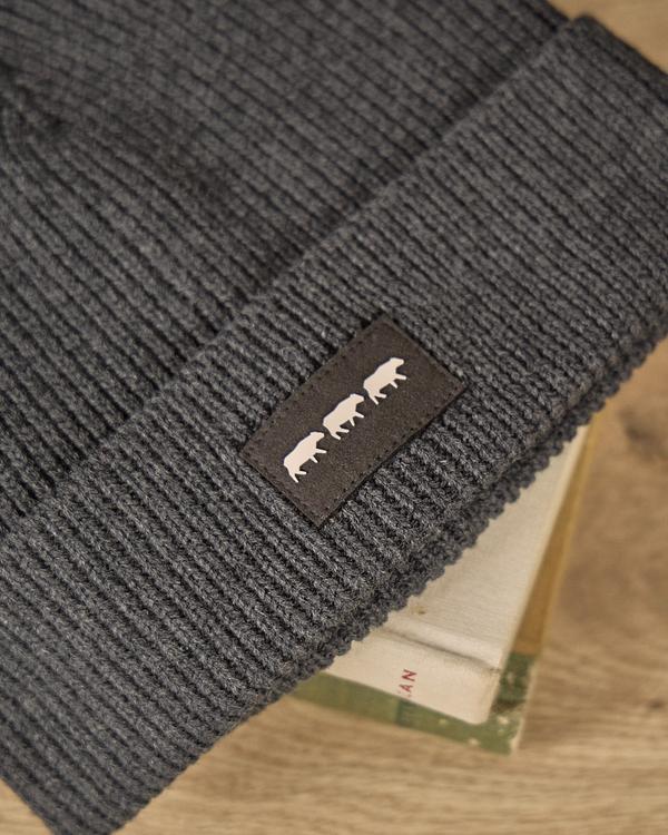 Bonnet en tricot gris