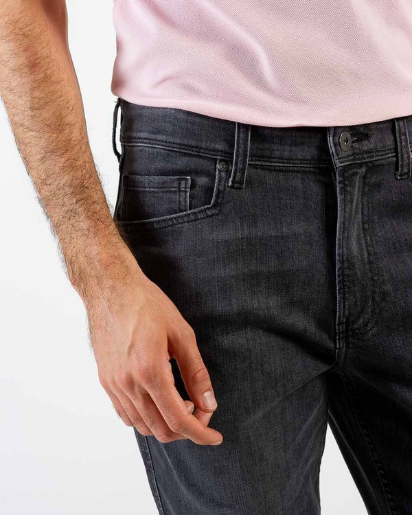 Jean taille haute regular fit coton Standard 100 by OEKO-TEX® gris Jean taille haute regular fit coton Standard 100 by OEKO-TEX® gris