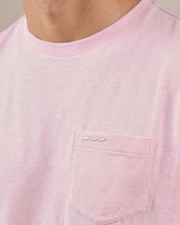 T-shirt poche poitrine rose