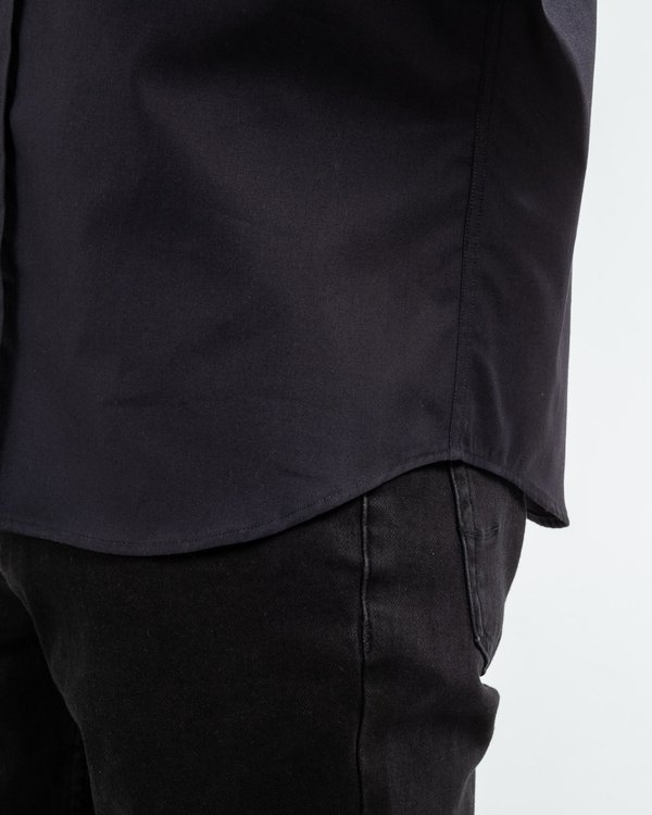 Chemise manches courtes imprimée coupe regular fit noir
