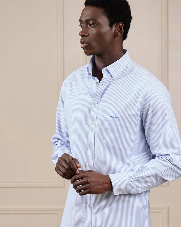 Chemise rayée bleu