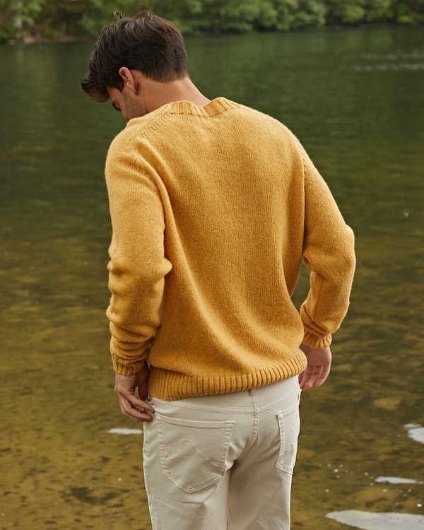 Pull tricot à manches raglan 100% laine vierge italienne vert Pull tricot à manches raglan 100% laine vierge italienne vert