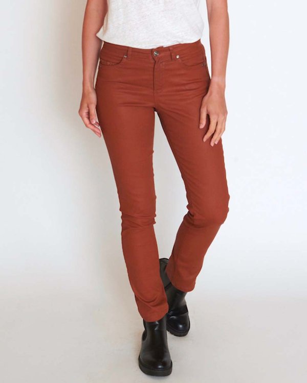 Jean enduit uni en coton et elasthanne Jean enduit uni en coton et elasthanne