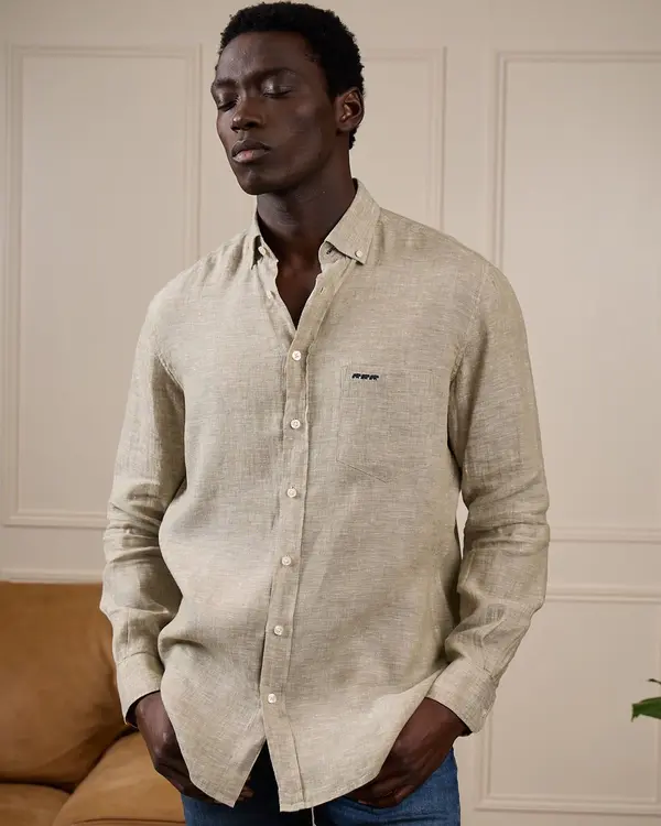 Chemise lin Gibson vert