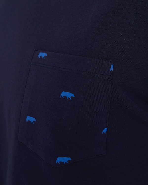 Pyjashort imprimé petites vaches bleu