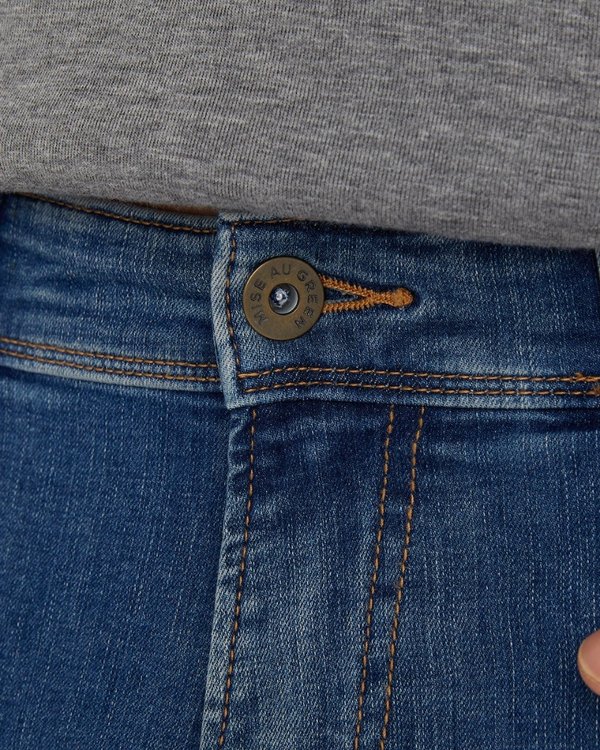 Jean coupe regular fit en coton bleu Jean coupe regular fit en coton bleu