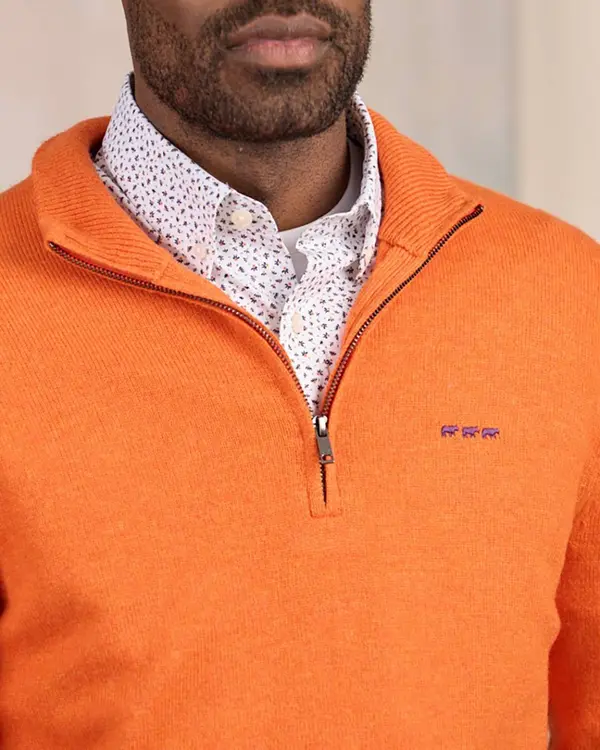 Pull col camionneur orange