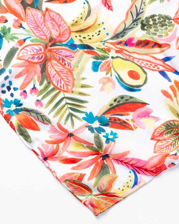 Chèche imprimé tropical en coton Chèche imprimé tropical en coton