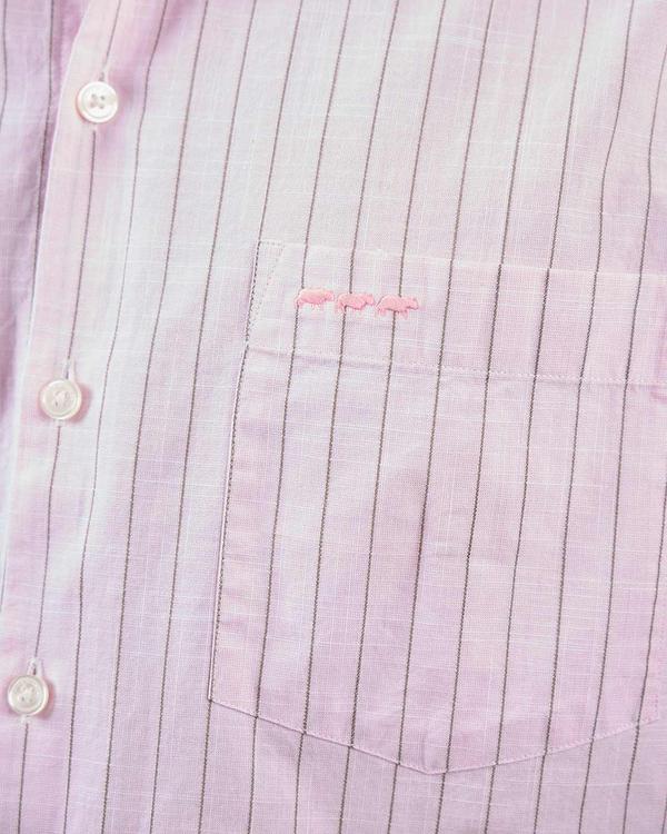 Chemise à rayures rose