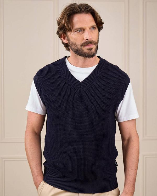 Pull sans manches Gilles bleu