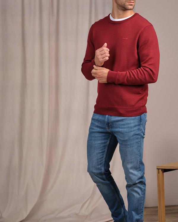 Pull col rond rouge Pull col rond rouge