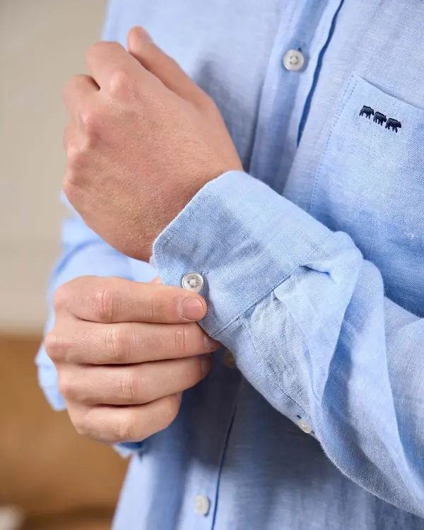 Chemise lin Gibson bleu