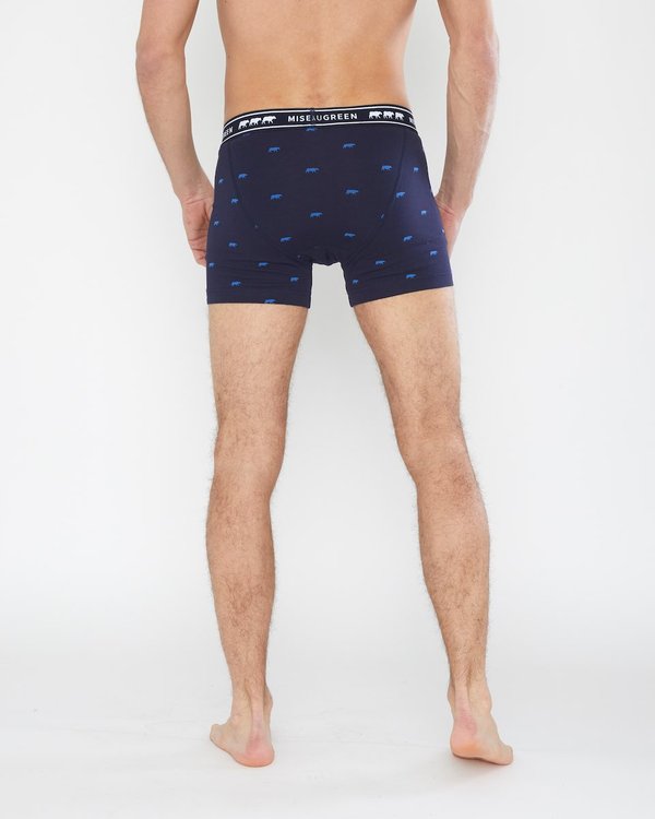 Boxer imprimé mini vaches bleu