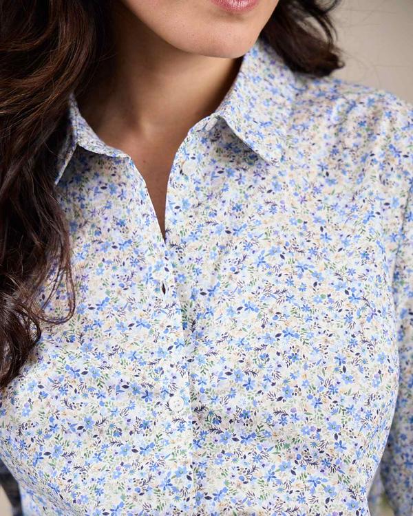 Chemise imprimée Émilia bleu