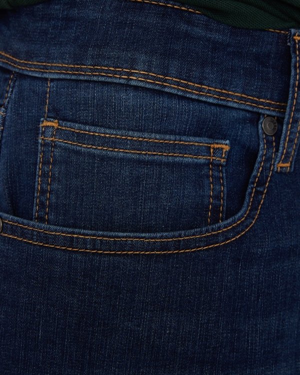 Bermuda uni jean en coton bleu