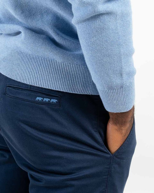 Pull col camionneur coton issu de l'agriculture biologique bleu Pull col camionneur coton issu de l'agriculture biologique bleu
