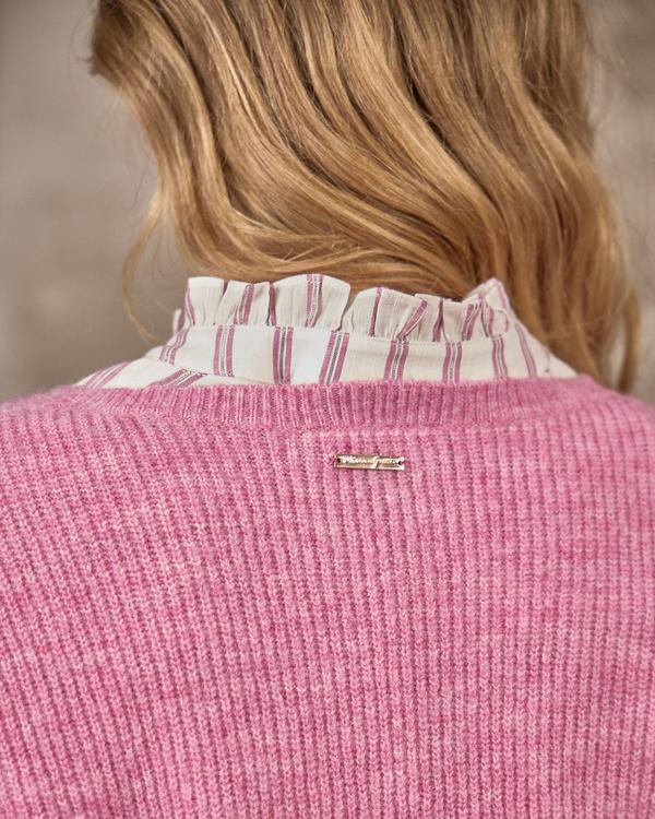 Pull mailles croisées rose Pull mailles croisées rose