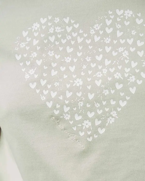 T-shirt cœur Grayce vert