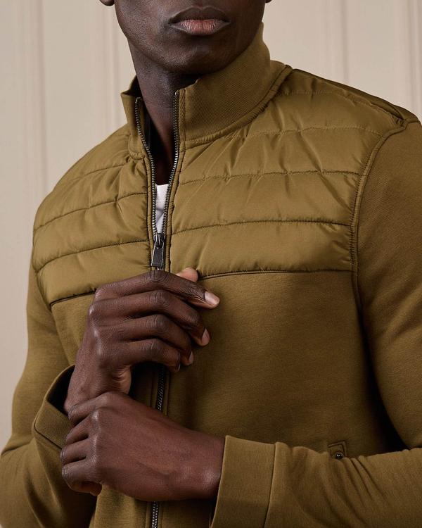 Cardigan bi-matières Gabino vert